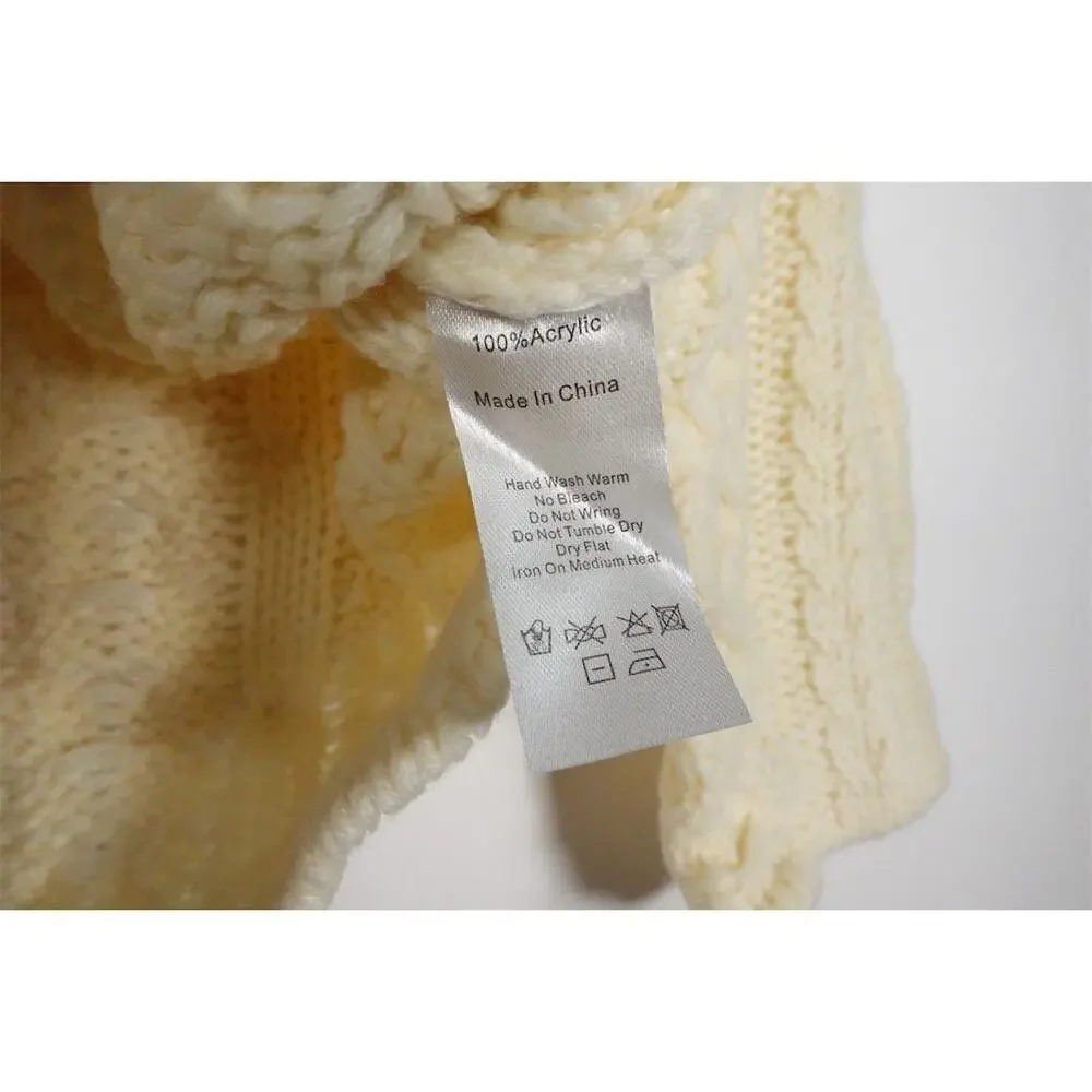 Tuckernuck Women's Buttercream Cable Knit Cowl Neck Pullover Sweater M 2006-23 - Picture 5 of 9